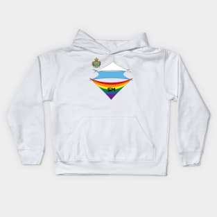 San Marino  pride flag Kids Hoodie